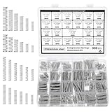 330 Stück Druckfeder Feder Set 24 Größen 304 Edelstahl Druckfedern Sortiment mit Aufbewahrungsbox für DIY Projekte Modellbau Haus Reparaturen Und Mechanische Anwendungen