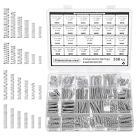 330 Stück Druckfeder Feder Set 24 Größen 304 Edelstahl Druckfedern Sortiment mit Aufbewahrungsbox für DIY Projekte Modellbau Haus Reparaturen Und Mechanische Anwendungen