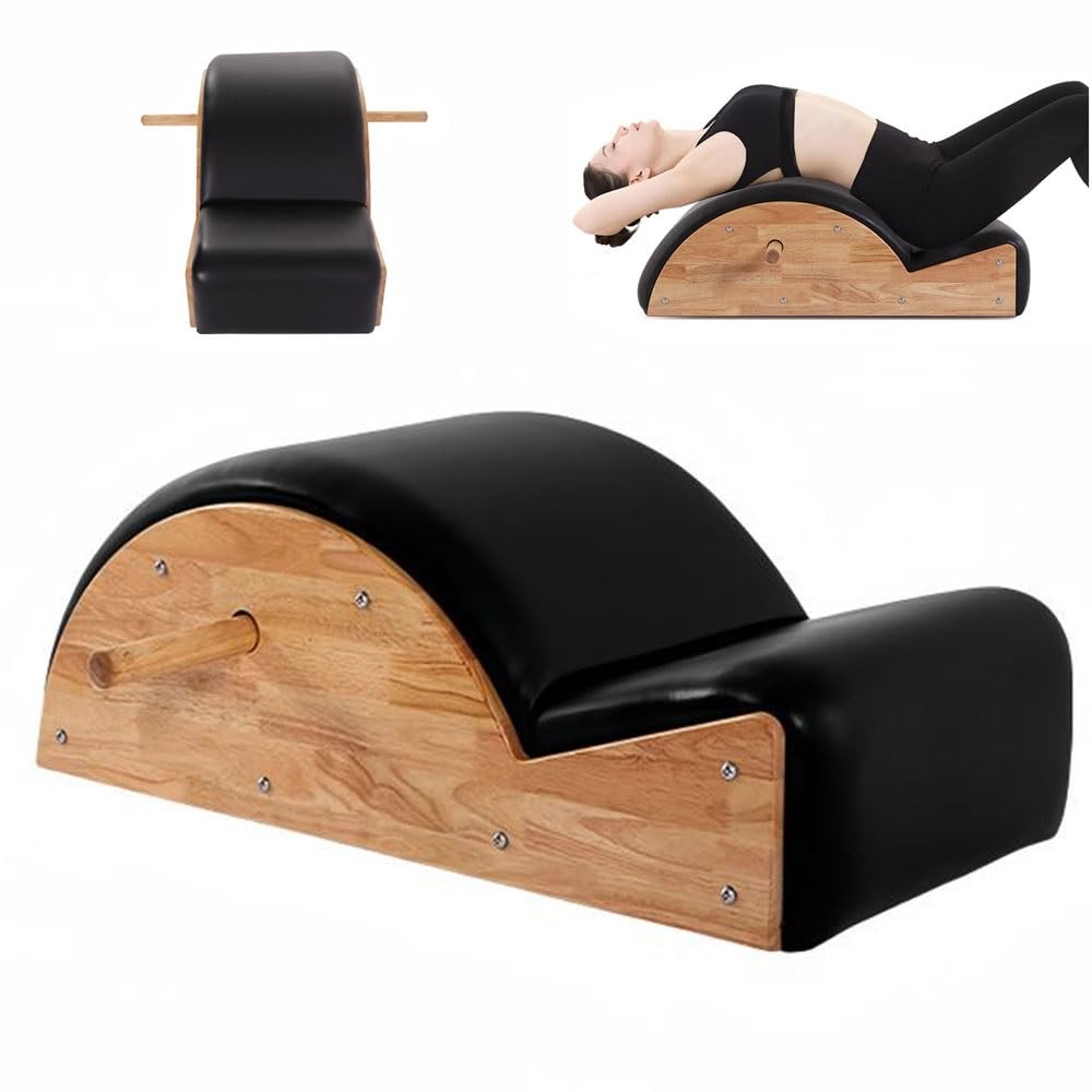 Corrector de Columna Espinal Pilates – Corrector de Postura, Máquina de Pilates Reformer, Accesorio de Yoga y Pilates , Madera Caucho,casa y Entrenar en el Gimnasio