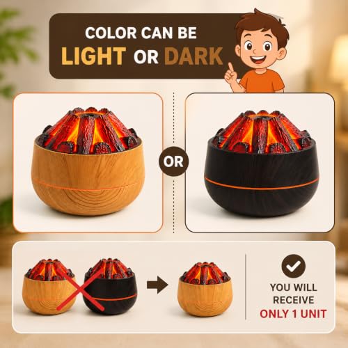 Image of Inrorans Electric 3D Glass Wax Melt Warmer Oil Burner with Stable Heating PTC Reusable Silicone Tray Night Light Fragrance Warmer for Home Fragrance Warmer no (Volcano)