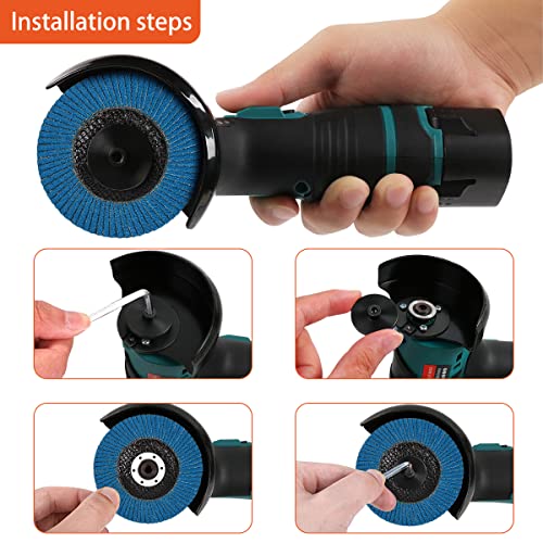 JIUNENG Mini Angle Grinder,12V Mini Cordless Angle Grinder with Two