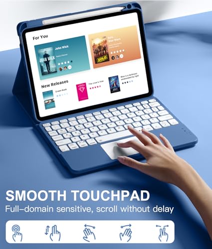 Funda con teclado iPad Air 4 y 5 generación trackpad preciso y acabado sofisticado 3