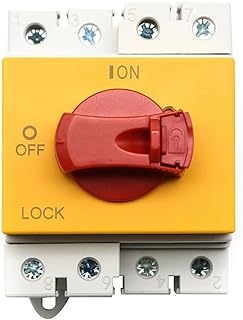 4P PV DC 1000V 32A Din Rotating Handle Isolator Rotary Switch Disconnector 1Pcs (Size : 1000V)