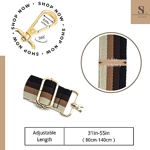 Image of S&loyoe Purse Straps Replacement Crossbody Bag Strap Adjustable Wide Guitar Straps for Handbags 1.5inch