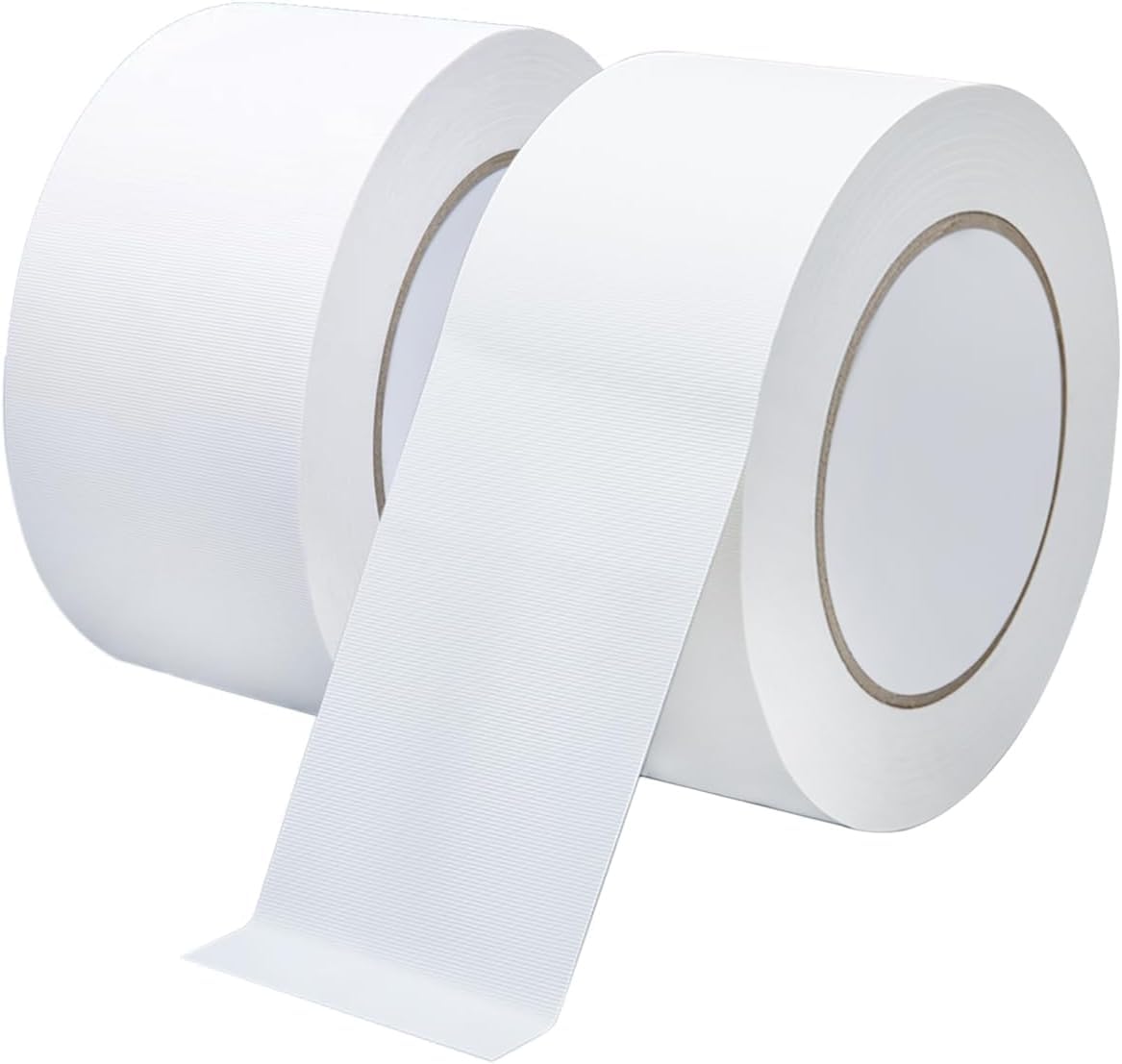 2 Roll White Duct Tape Heavy Duty Waterproof, 7.5 Mils Thickness Strong Adhesive Sticky, No Residue, Easy Tear by Hand for Home Repairs Indoor Outdoor Crafts Packing HVAC (White, 5cm*10m)