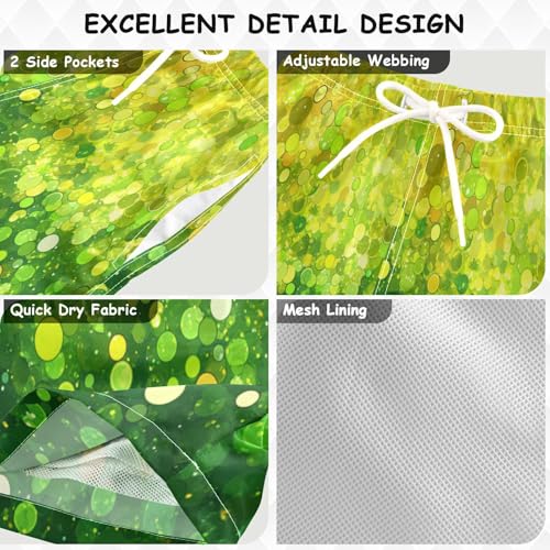 Boccsty Gold Lemon Yellow Green Gold Glitter Boys Swim Trunks Baby Kids Swimwear Summer Toddler Beach Board Shorts 2T3