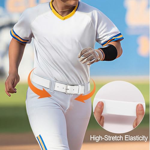 Image of XZQTIVE Baseball Socks and Belt Combo,Over the Knee Softball Socks and Belt,Knee High Football Socks for Kids Youth Adults