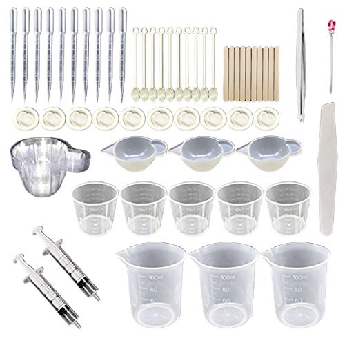 1 Set Silicone Stirrer Stirring Mixing Sticks Tweezers 100ml Measuring Cups