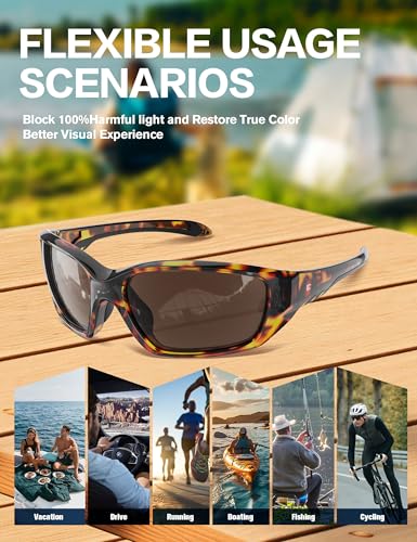 Image of BIRCEN Sport Polarized Sunglasses for Men - Women:UV Protection Shades for Fishing Driving Cycling Running