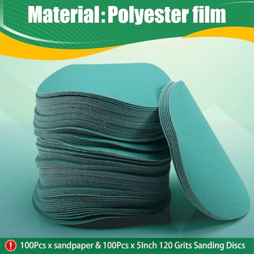 Disque ponçage polyester 125mm grain 120 à l'eau ou à sec pour finitions de précision