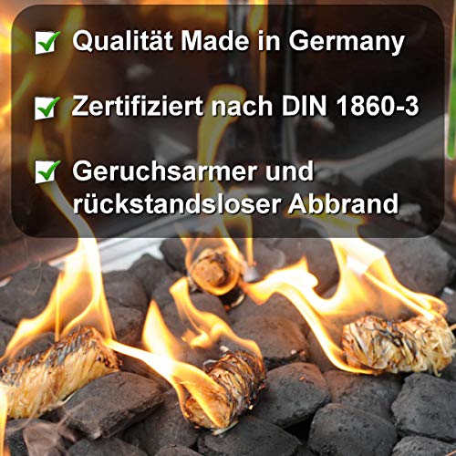 FLAMMBURO (5kg = ca. 400 Stück Anzündwolle für Kamin, Ofen und Grill – Ökologischer Holzanzünder, Kaminanzünder, Grillanzünder, Anzünder Holzwolle Varianten: (3kg) / (10kg) /... – Bild 5