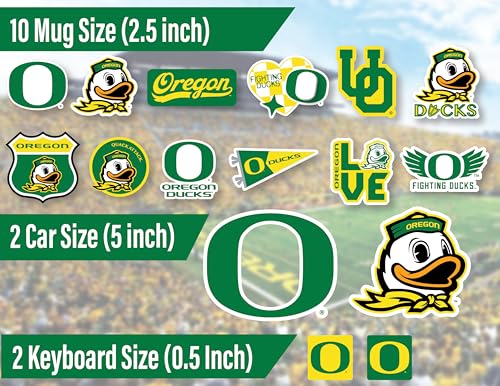 Image of Oregon Sticker Gift Set for Car Water Bottle Laptop Phone (Oregon Ducks)