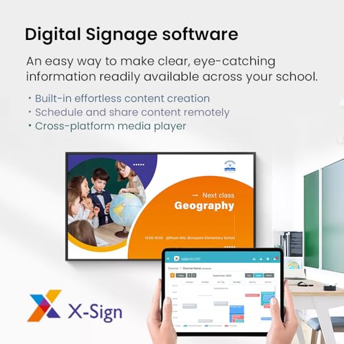 Image of BenQ SL6504 Digital Signage Display 65 inch 4K UHD Pantone Validated, Android 13, 500 Nits, 24 /7, 50,000 hrs, Mac Color, Wi-Fi, HDMI, 12W x 2 Speakers, Landscape & Portrait, 3-Year Warranty