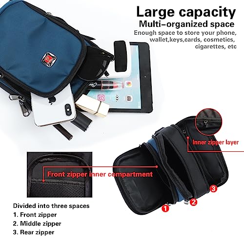 Image of Unisex Casual Fashion Multifunctional Mini Shoulder Bag Crossbody Bag Travel Passport Wallet Bag