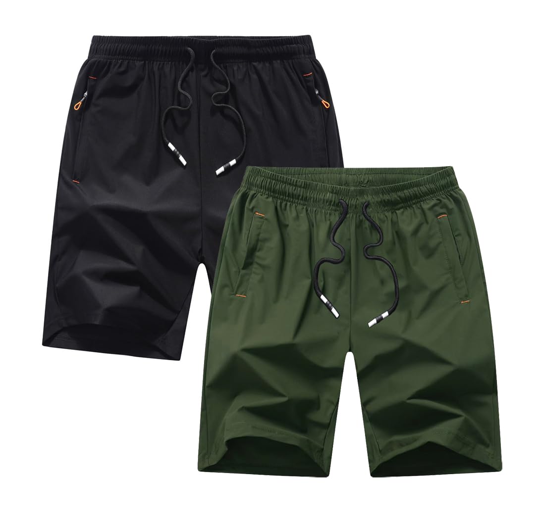 Muaney Boys Youth Cargo Shorts Quick Dry Athletic Shorts with Zipper Pockets for Outdoor Camping Hiking