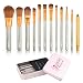 Gisala 12 Pcs Makeup Brush Set Premium Cosmetics Synthetic Kabuki Makeup Brushes, Foundation, Blending Blush, Eyeliner, Face Powder Brush Kit with Metal Box