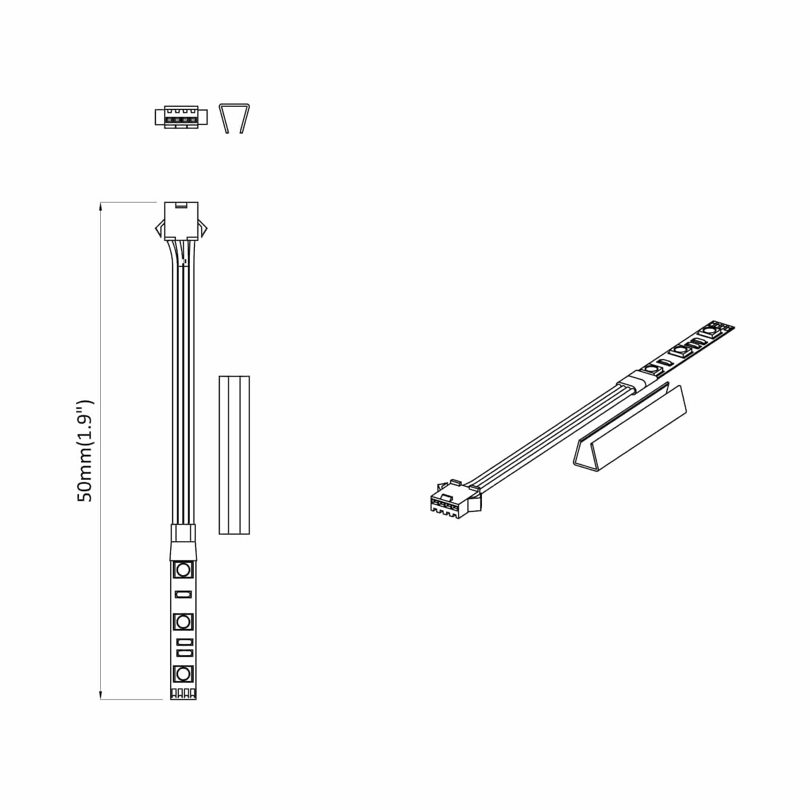 LED Streifen 12 Stück Schwarz Mehrfarbig 1745 mm mit USB Stromversorgung für Innenräume, dimmbar, flexible Beleuchtungslösung für Wohnzimmer, Schlafzimmer, Partys und festliche Anlässe
