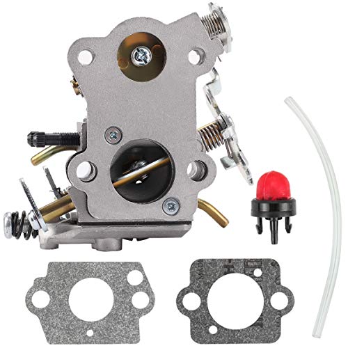 Hipa Repace Carb Carburetor Assy with Primer Bulb for Poulan PPB4218 P3818AV P4018AV PP3816AV PP4218AV PP4218AVHD PP4218AVL SM4218AV S1970 Chainsaw # 530035589 530035590 ZAMA W-26 C1M-W26