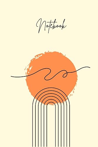 Notebook: Journal Relié à Couverture Rigide Crème avec Design Abstrait - 200 Pages