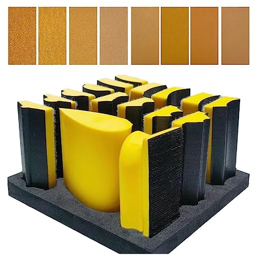 Versatile Hand Sanding Block Set for Woodworking
