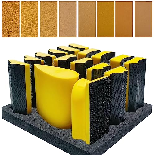 56 PCS Hand Sanding Block Set with Sandpaper