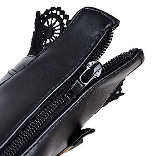 Bottines noires plateforme pour marcher sans douleur avec un look gothique - 5