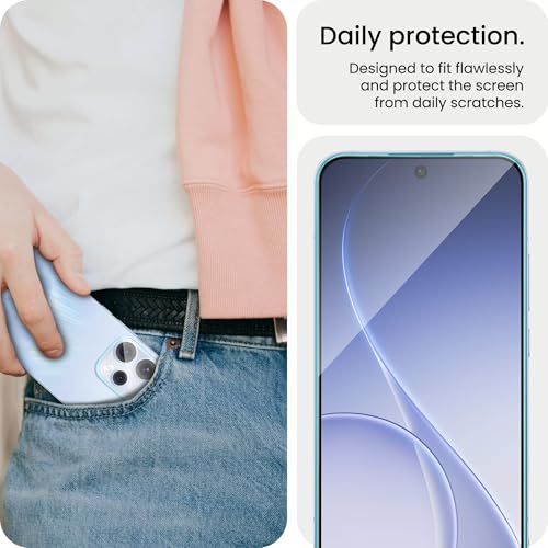 Image of ArmourPro Tempered Glass and Clear Camera Lens Protector for Oppo Reno 15, Edge to Edge Screen Guard, Anti-Bubble, Scratch Resistant, Anti-Fingerprint, Installation Kit | Clear
