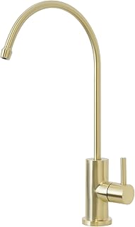 Trinkwasserfilter Wasserhahn Golden Kitchen Bar bleifrei 304 Lebensmittelqualität massiv gebürsteter Edelstahl ohne Luftspalt Getränke Kaltwasserfilter Filter für Umkehrosmoseanlagen