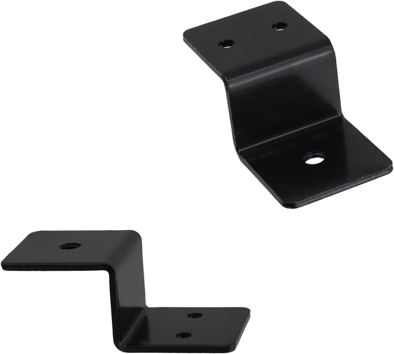 T Tulead 10PCS Z Brackets Black Double Angle Z Clips Iron Support Bracket Braces 1.18"x0.94", for Cabinet Shelf Closet