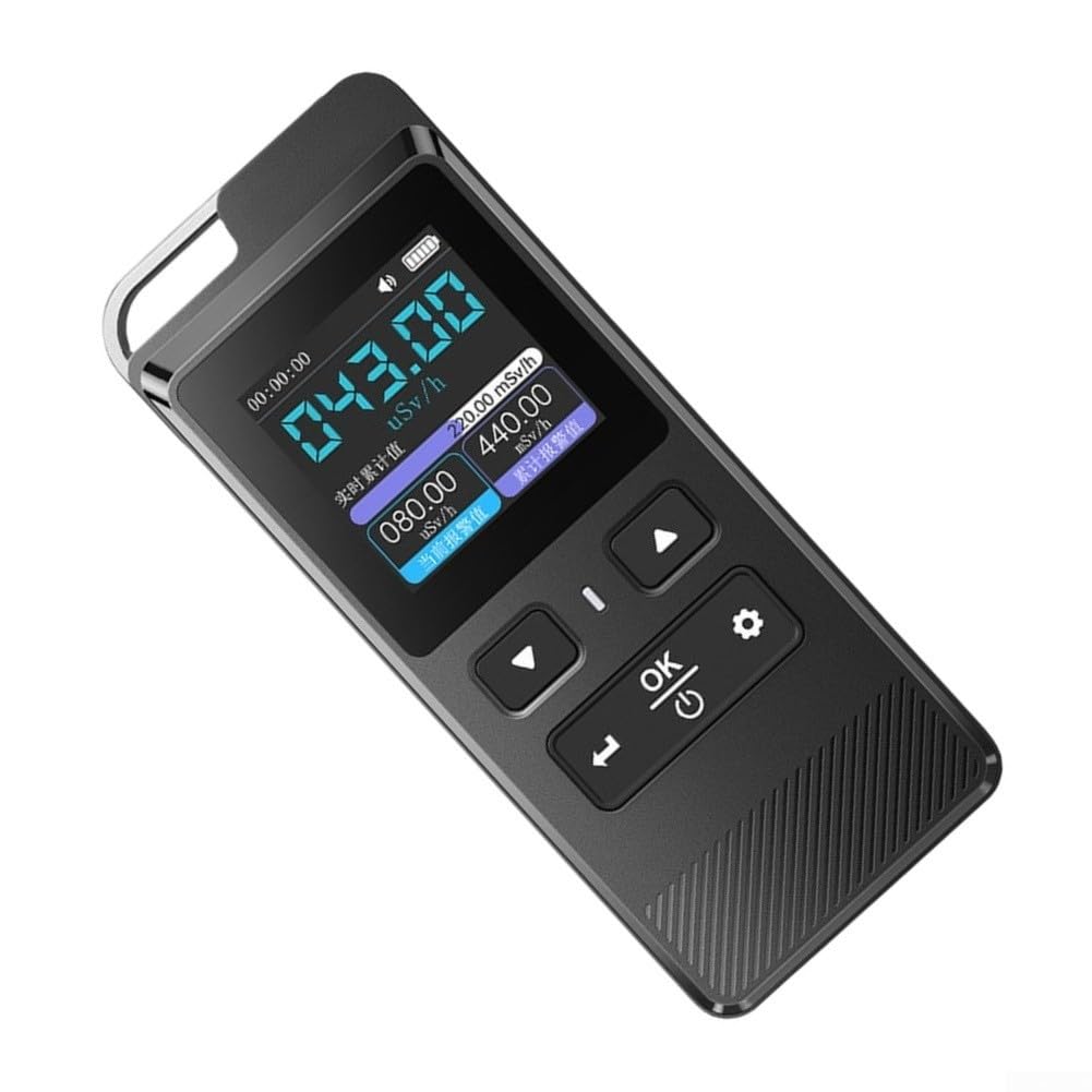Geiger Counter GC-02 - Detector de radiación nuclear con pantalla LCD grande - Dosímetro portátil para monitoreo de rayos X gamma de 106 mm