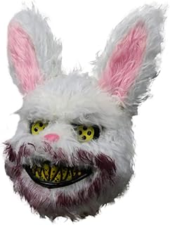 NOLITOY 2Pcs De Assassino De Terror Sangrenta Assustadora Máscara De Cabeça De Animal Halloween Máscara De Pelúcia Assustador Traje Máscara Assustadora Máscara De Festa Máscara