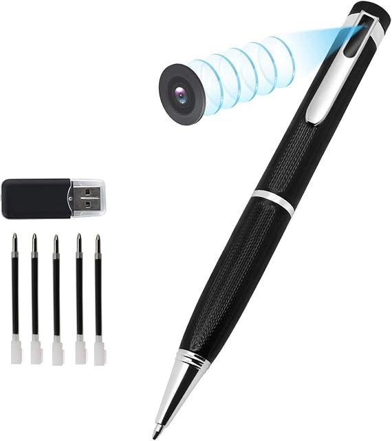 Spy Cameras Pen,Hidden Camera 32GB 1080P HD Mini Portable Pocket Cam Covert Camera Audio and Video Recorder for Business and Conference with Motion Detection