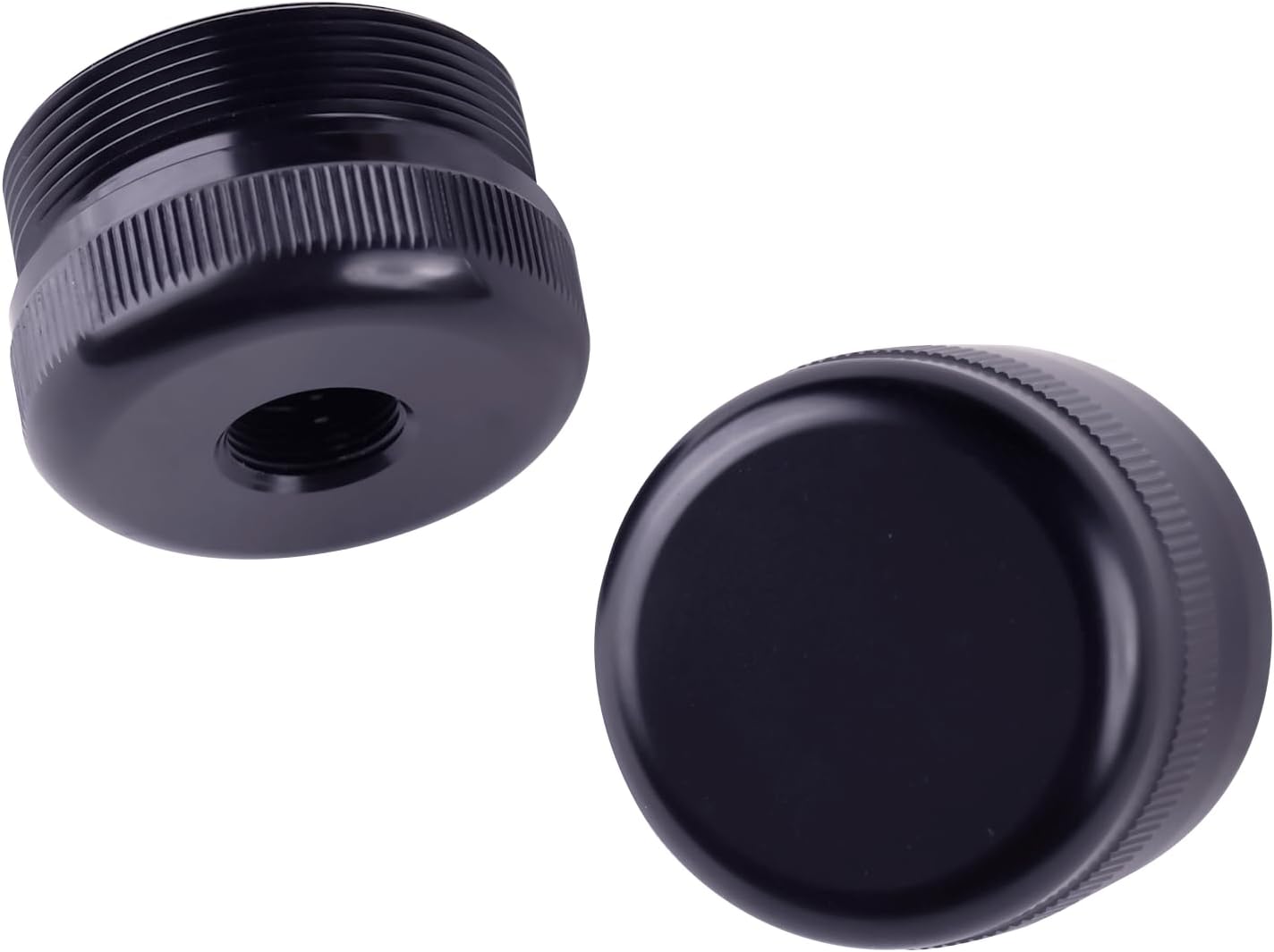 1/2"-28 Threaded Aluminum End Caps (Black) 1/2"-28 Threading for Secure Attachment
