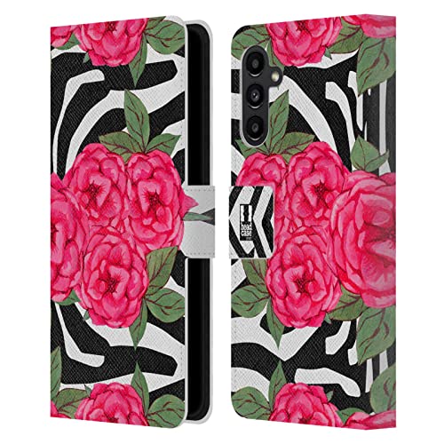 Funda libro Samsung Galaxy A13 5G evita arañazos carcasa cuero cebra