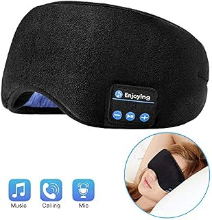 Voerou Sleep Headphones Wireless Bluetooth Sleep Eye Mask Music and Ultra Thin Speakers