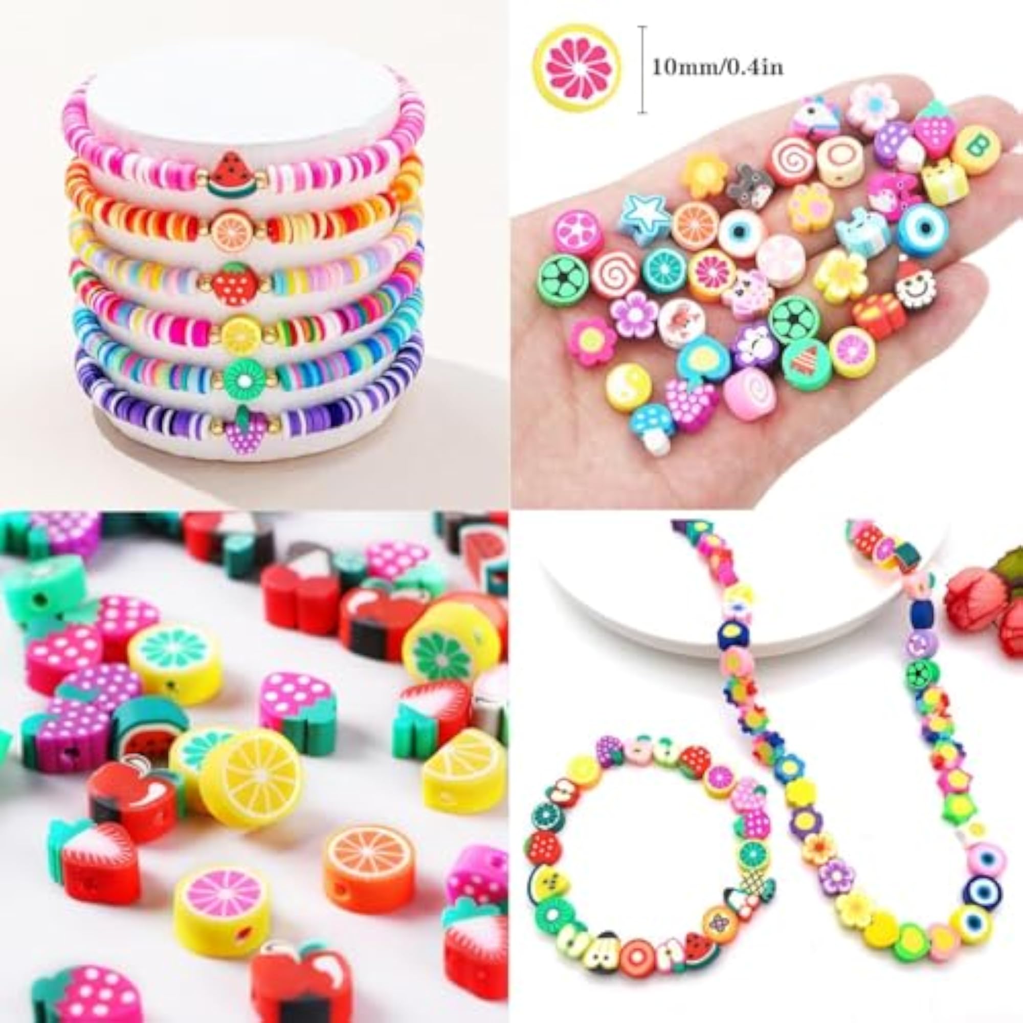 Friendship Gold Silver Heishi Polymer Clay Beads Kit