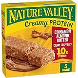 Nature Valley Creamy Protein Bars, Cinnamon Almond Butter, 10g Protein Snacks, 5 Bars, 7.45 oz