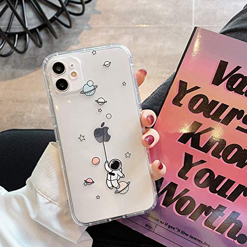 Nititop Compatible For Iphone 11 Case Clear Cute With Astronaut Outer Space Planet Star Creative Pattern,Soft Tpu Shockproof Slim For Iphone 11-Balloon #TOP1