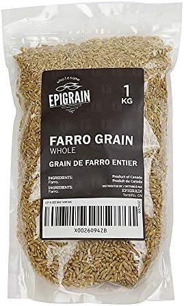 Epigrain Canadian Farro Whole Grain, 1kg (2.2lbs) | Vegan, Naturally Organic, High in Fibre, Iron, Protein, Magnesium, Zinc and Antioxidants