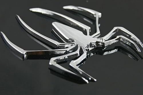 Miniatura 3 de 4 emblemas cromados de araña 3D para automóvil, decoración universal de automóvil, camión, motocicleta, RV, scooter, SUV, puerta, ventana, 4