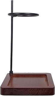 Handmade Coffee Dripper Stand with 7.3cm Aperture Wooden | Stainless Steel Wire Support, Portable and Stable Setup, for Camping and Outdoor Adventures, Easy Maintenance