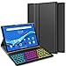 Produktbild ELTD Tastatur Hülle für Lenovo Tab M10 Plus (Deutsches QWERTZ), Hülle mit 7 Farben LED-Hintergrundbeleuchtung Kabellose Tastatur für Lenovo Tab M10 FHD Plus (2nd Gen) TB-X606F 10.3 Zoll (Coal)