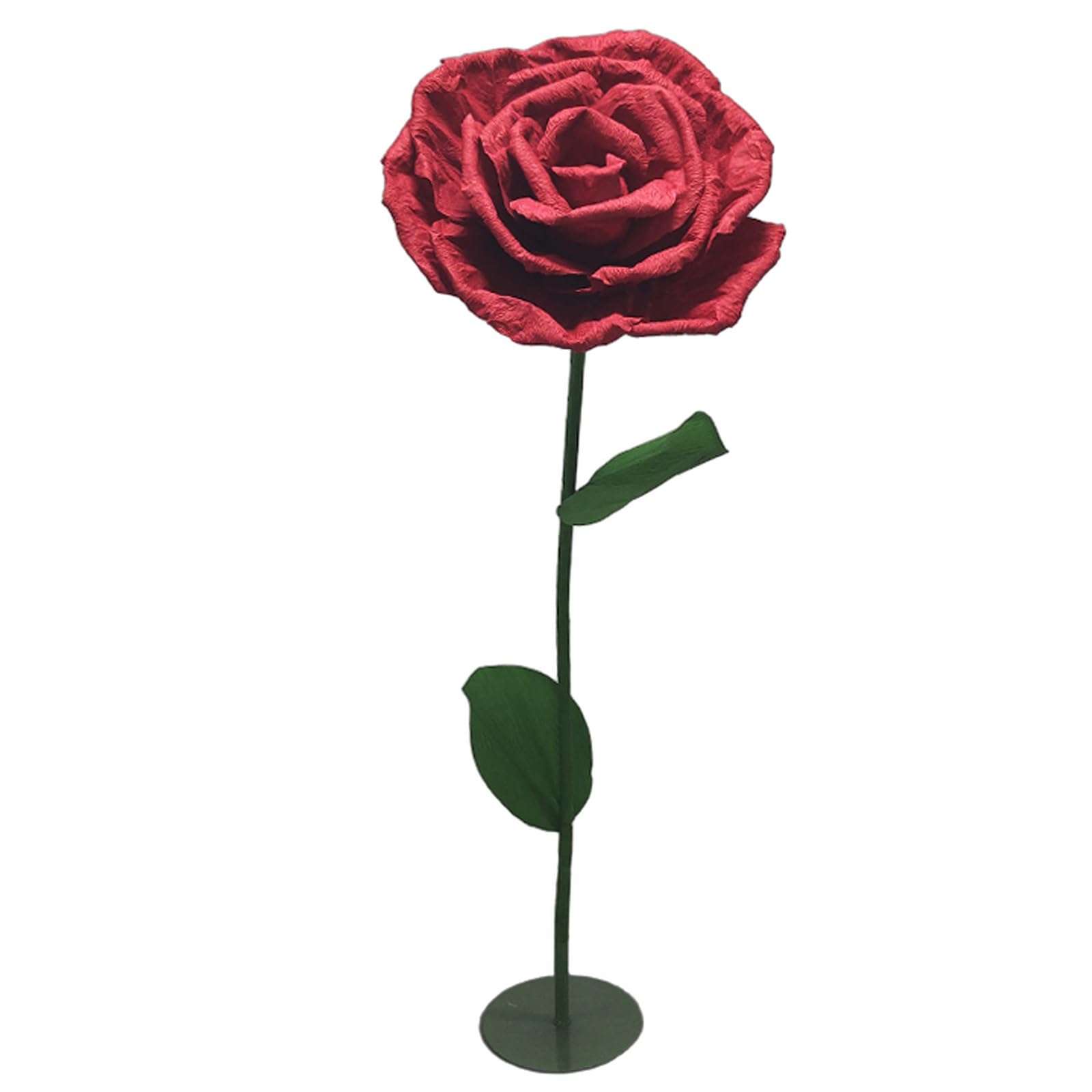 Fiori decorativi per feste, rose di carta con base in piedi per ricevimenti di nozze e sfondo banchetto