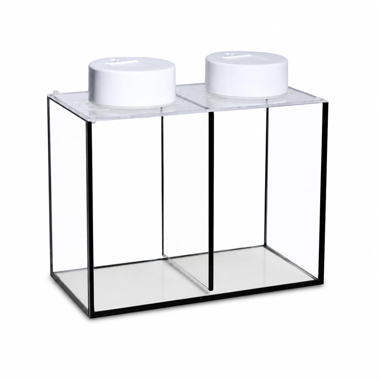 Aquarium en Verre pour Poisson, Cadre en Plastique, Aquarium Domestique, pour Bureau d'étu, Style to 3