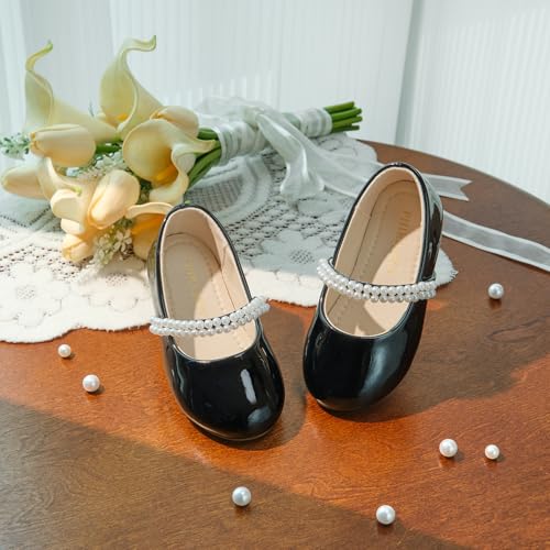 Image of PHIRAMIN Tollder Girl Dress Shoes - Little Girl Ballet Flats for Wedding Party