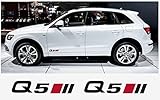 Audi Q5 Side Decal 2 pcs. 20 cm (Black - red)
