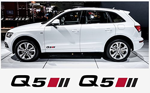 Audi Q5 Side Decal 2 pcs. 20 cm (Black - red)