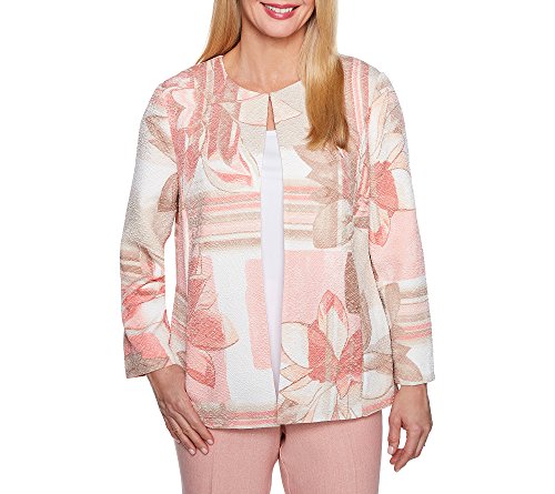 Veste à motif floral taille 10P style patchwork mi-saison