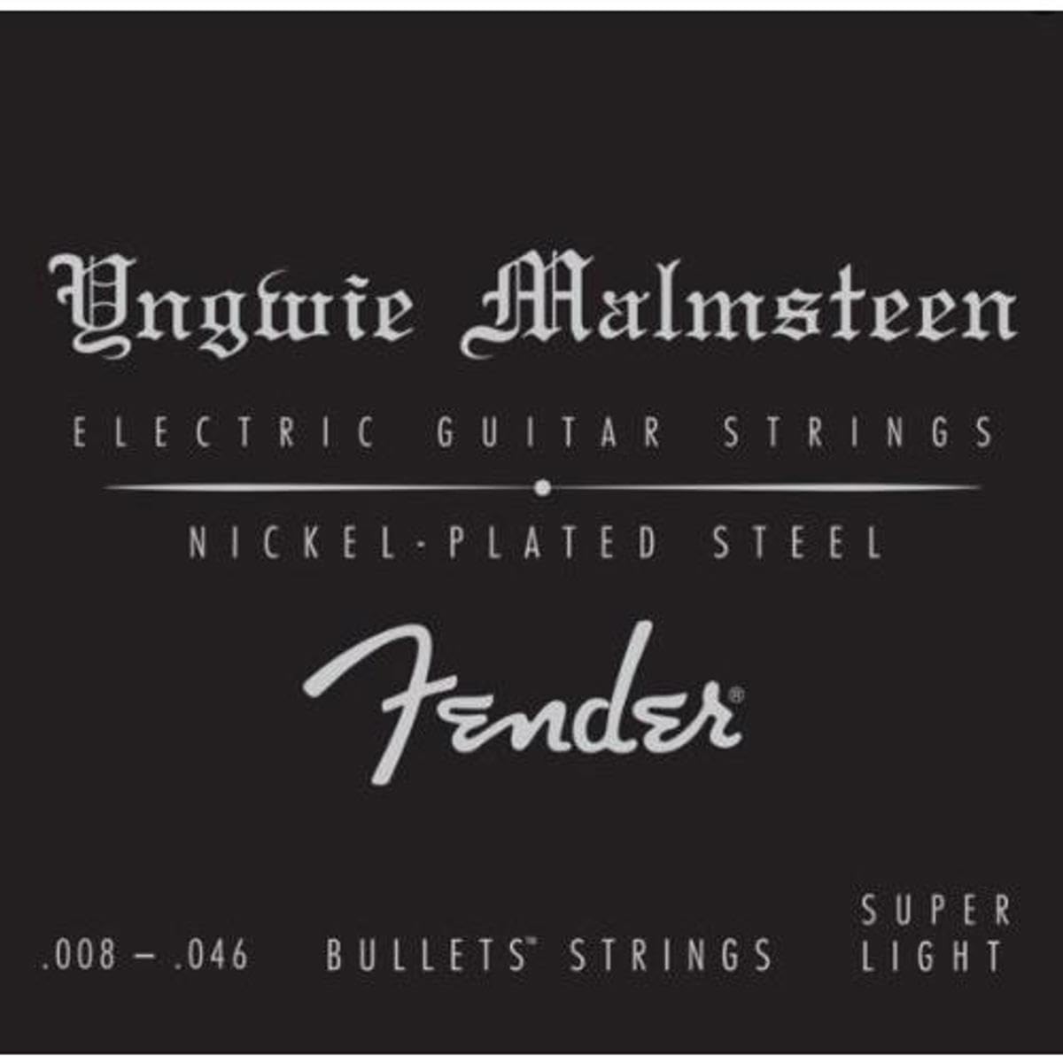Fender エレキギター弦 Yngwie Malmsteen Signature Electric Guitar Strings, .008-.046, Nickel-Plated Steel