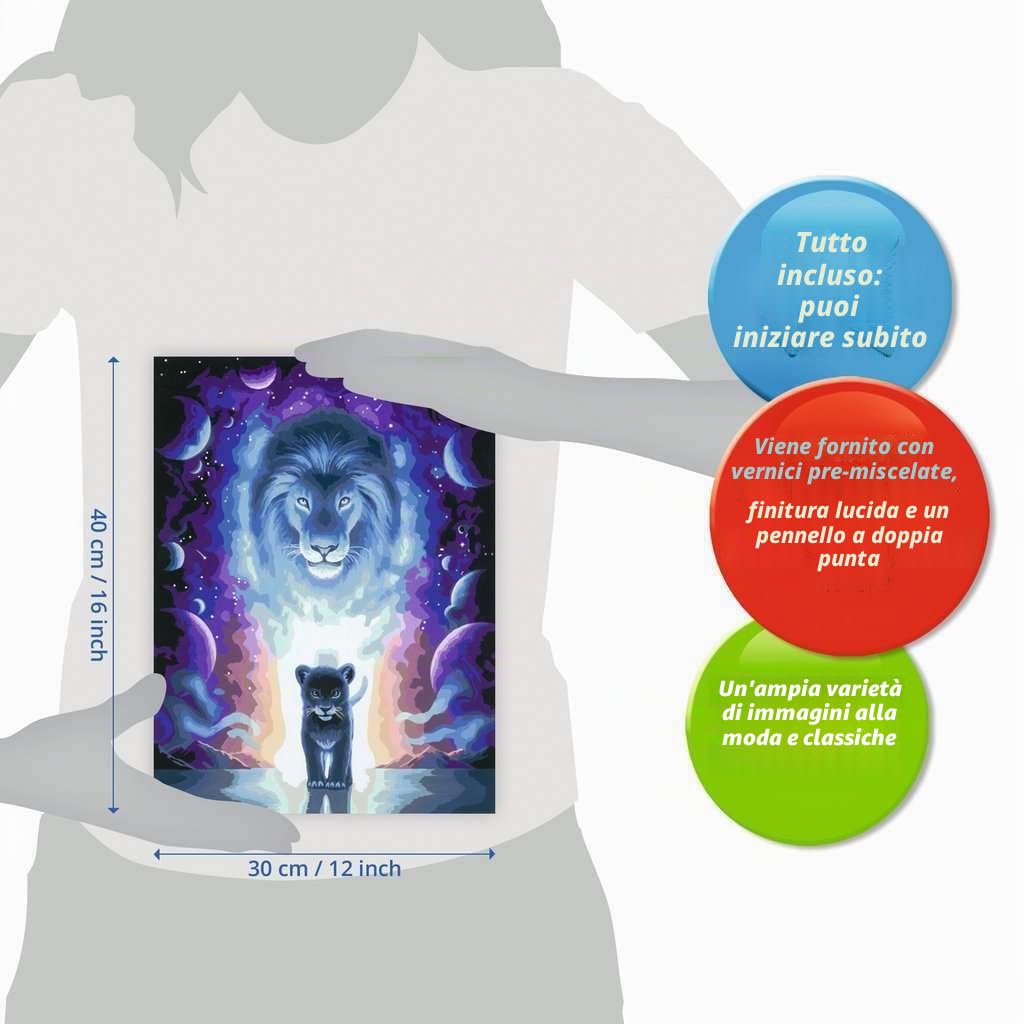 Ravensburger CreArt 23516 - La via del re - Pittura con numeri per adulti, set di pittura fai da te con pennello e colori acrilici, regalo per donne e uomini, pittura per adulti